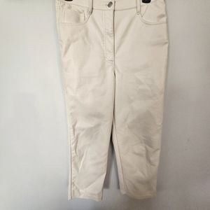Wilfred Ivory/Cream Cropped Pleather Pants Size 8